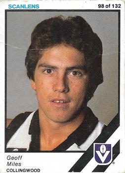 1984 Scanlens VFL #98 Geoff Miles Front